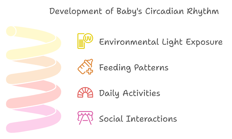 development of a babys circadian rhythm